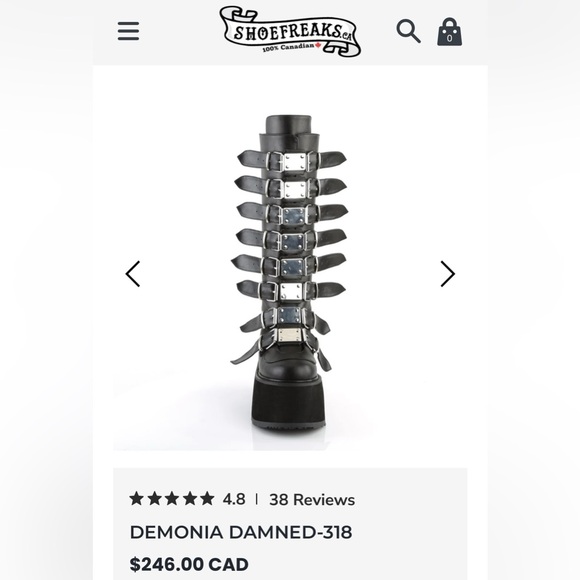 Demonia Damned-318 Platform Boots - Picture 5 of 8